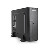 Gabinete TOOQ Slim Micro-ATX TQC-3007U3C-B, preto preto inclui fonte de alimentação
