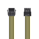 Aisens A131-0419 Cabo de alimentação 8 pinos fêmea para 4+4 pinos macho 0,3m preto amarelo
