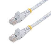 Cabo de rede Ethernet Cat5e branco de 10 m sem conexão
