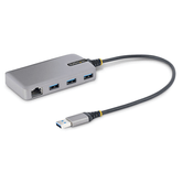 Hub Ladr USB 3.0 de 5 Gbps e 3 portas USB-A - Rede Ethernet