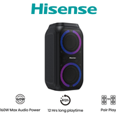 ALTAVOZ PORTATIL HISENSE PARTY ROCKER 160 2.0 160W BT USB NEGRO