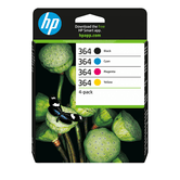 PACK COMBO CARTUCHOS HP 364 PRETO, CIANO, MAGENTA E AMARELO