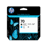 CABEZAL NEGRO OPACO Y CIAN HP70