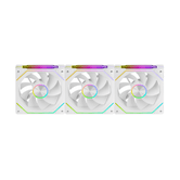 KIT 3 x KIT ARG MARS GAMING MF-LINKFINITY, LÂMINAS INVERTIDAS BRANCAS MODULARES PWM 120 mm