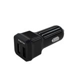 APROX. CARREGADOR DE CARRO 2 USB 5V 2.4AH COR PRETA APPUSBCAR24B