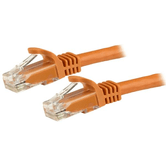 Cabo patch UTP Cat6 laranja de 3 m sem engate