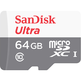 MEMÓRIA 64GB MICRO SDHC SANDISK ULTRA ANDROID CLASSE 10