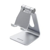 Suporte de mesa AISENS tamanho M ajustável (1 pivô) para celular/tablet, prata