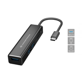 HUB 3.1 USB-C CONCEPTRONIC DONN08 3 PORTAS USB 3.0 E LEITOR DE CARTÕES SD/MICROSD