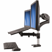 Braço para monitor único com suporte para laptop