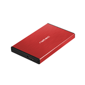 CAIXA EXTERNA NATEC RHINO GO DISCO RÍGIDO 2.5" USB 3.0 SATA VERMELHO