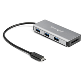 HUB USB-C STARTECH 3 PORTAS LECTOR DE MEMÓRIA FLASH SD - 3 X USB-A 1X USB-C