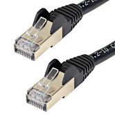 CABO ETHERNET 10M CAT6A PRETO - FIO DE COBRE BLINDADO