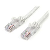 Cabo de rede Ethernet Cat5e branco de 0,5 m sem encaixe
