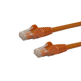 Cabo de conexão Cat6 laranja sem engate de 0,5 m