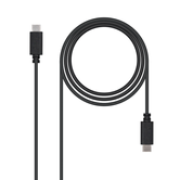 Nanocable - CABLE USB 2 3A TIPO USB-C/M-USB-C/M, NEGRO 1 M