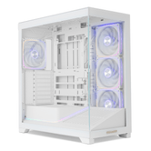 Capa NOX Hummer HUMMER BLADE, torre ATX, ARGB, Ultra Airflow, branca RGB branca, transparente
