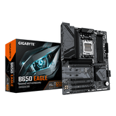 Placa-mãe AMD GIGABYTE B650 EAGLE - AMD Ryzen Série 9000, VRM de 12+2+2 fases, até 7600 MHz DDR5 (OC), 1xPCIe 5.0 + 2xPCIe 4.0 M.2, LAN