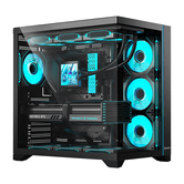 Caja HIDITEC  H3 PRO RGB Negro, Transparente