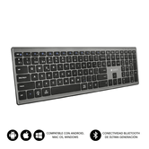 teclado inalambrico subblim bluetooth pure grey