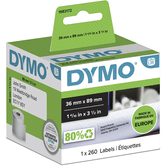 Etiquetas autoadesivas DYMO LW roll 260 36 mm x 89 mm para LabelWriter
