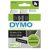 D1 - FITAS DYMO 12MMX7M BRANCAS/PRETAS