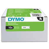Pacote econômico de fita multipacote DYMO LM D1 de 9 mm x 7 m (S0720680 10 rolos) preta/branca