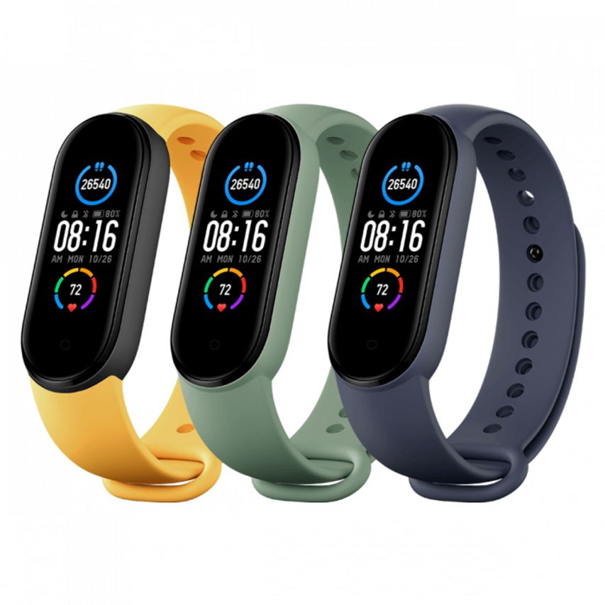 XIAOMI MI SMART BAND 5 STRAP (3-PACK) NAVY BLUE/YELLOW/MINT GREEN - PCBox