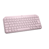TECLADO USB-C RECARREGÁVEL COMPACTO RECARREGÁVEL LOGITECH BLUETOOTH MX KEYS MINI ILUMINADO COR ROSA 920-010813