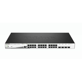 SWITCH SEMI-GERENCIÁVEL D-LINK DGS-1210-28MP/E 24P GIGA (24P POE 370W) + RACK COMBINADO 4P GIGA