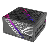 Fonte de alimentação Asus ROG STRIX-1000P-GAMING 80 PLUS Platinum totalmente modular de 1000 W preta, prata