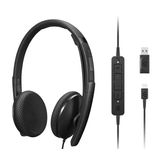FONE DE OUVIDO USB-C ESTÉREO LENOVO AND MICROFONE COM CANCELAMENTO DE RUÍDO ATIVO COM ADAPTADOR USB-A