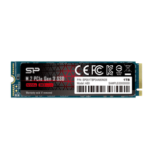silicon power p34a80 ssd 1024gb m.2 3400mb/s pci express 3.0 nvme