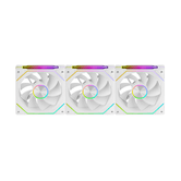 KIT 3 x KIT ARG MARS GAMING MF-LINKFINITY, LÂMINAS INVERTIDAS BRANCAS MODULARES PWM 120 mm