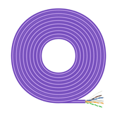Cabo de alimentação AISENS RJ45 LSZH Cat 6 UTP Rígido AWG23 CCA Liga Violeta 100M