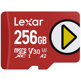 CARTÕES LEXAR 256GB PLAY MICROSDXC UHS-I, ATÉ 205MB/S DE LEITURA, 140MB/S DE ESCRITA, C10 A2 V30 U3
