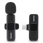 MICROFONO HAMA SMART WIRELESS GADGET USB-C CANCELACION RUIDO IA PATRON OMNIDIRECCIONAL PINZA NEGRO