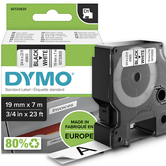 CINTA ROTULADORA D1 19MMX7M NEGRO/BLANCO DYMO S0720830