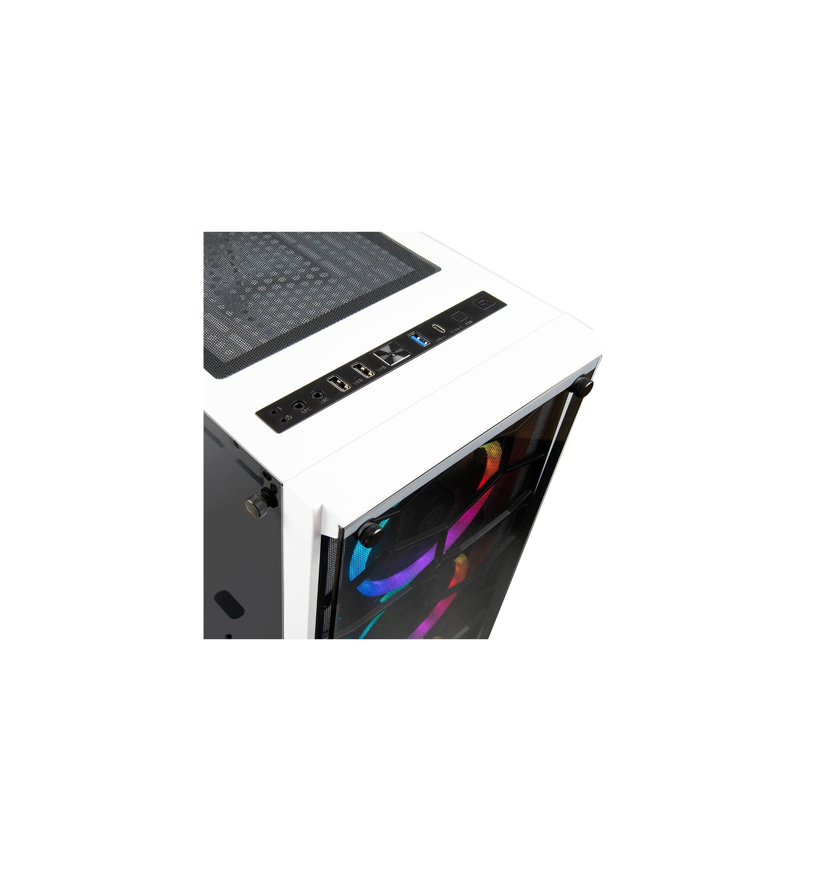 Cajas Nfortec Caja Pc Draco V2 Gaming Rgb Blanca