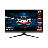 MSI MONITOR OPTIX G273QF. 27" (69CM). PLANO. RAPID IPS. 2560x1440 (WQHD). 165HZ. NEGRO