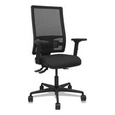 Piqueras y Crespo Silla Bormate asincro malla negra asiento bali negro brazos 2D ruedas 65mm