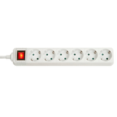 LINDY SCHUKO MAINS 6 WAY GANG SOCKET, WITH SWITCH (73103)