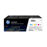 PACK TONER HP CYAN, MAGENTA Y AMARILLO 305A CF370AM
