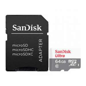 MEMORIA 64GB MICRO SDXC + SD ADAPTER SANDISK CLASE 10