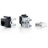 KIT 8 UNIDADES CONECTOR FÊMEA RJ45 UTP CAT6 PAINEL KEYSTONE