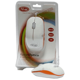 3MOUSE ÓTICO GRATUITO MCM101 BRANCO/LARANJA USB