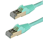 1M CAT6A PATCH CABLE - AQUA CAT 6A NETWORK CABLE - S TP