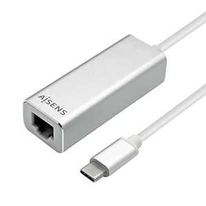 ADAPTADOR AISENS USB 3.1 TIPO-C A LAN ETHERNET 10/100/1000 MBPS 15CM PLATA A109-0341