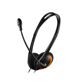 Auscultadores CANYON Basic PC com microfone - 2x3,5 mm plug-1,8 m cabo de almofada de espuma preto+laranja CNS-CHS01BO