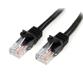 Cabo de rede Ethernet Cat5e preto de 10m sem Snagless